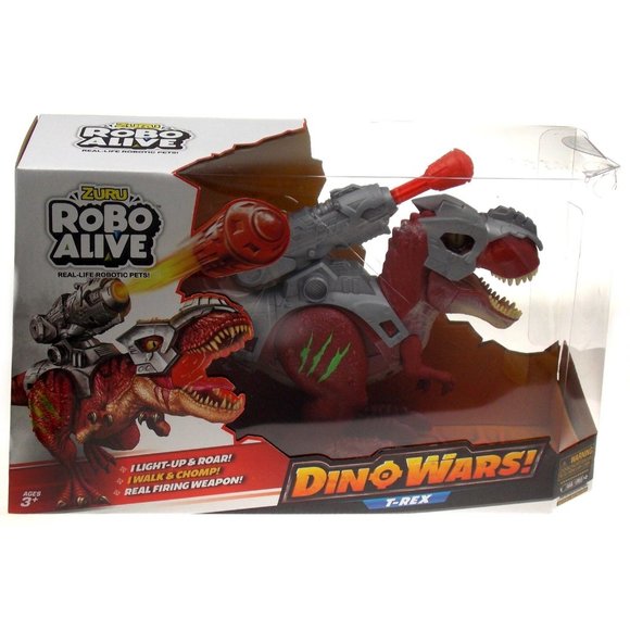 Zuru Robo Alive T-Rex Red Dino Wars Firing Weapon Real Life Robotic Pets Walks - Picture 1 of 4